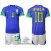 Officiële Voetbalshirt + Korte Broek Brazilië Neymar Jr 10 Uit WK 2022 - Kids